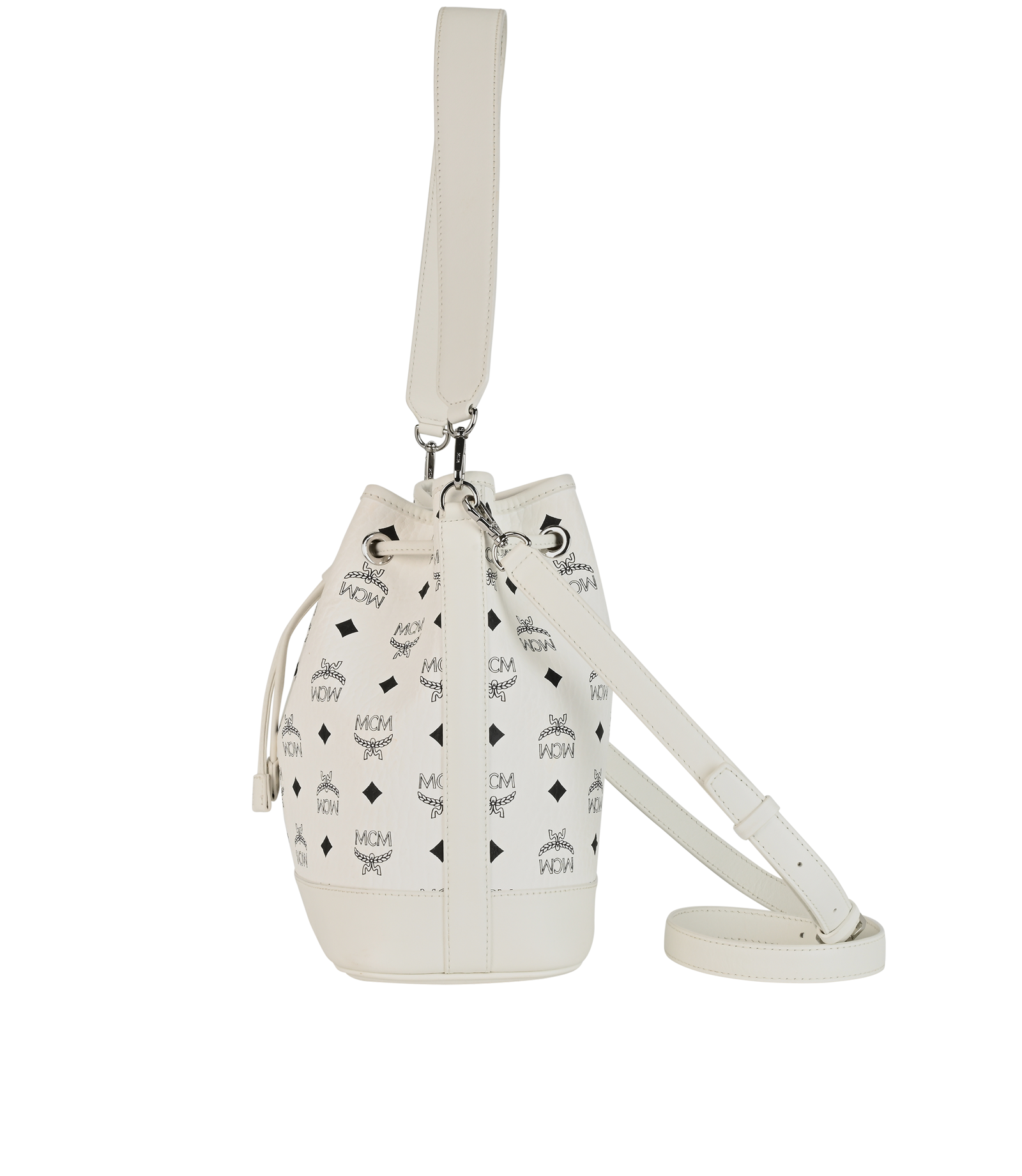 Dessau Bucket Bag, &pound;250, Handbags, Black/White, Leather, Bottom view
